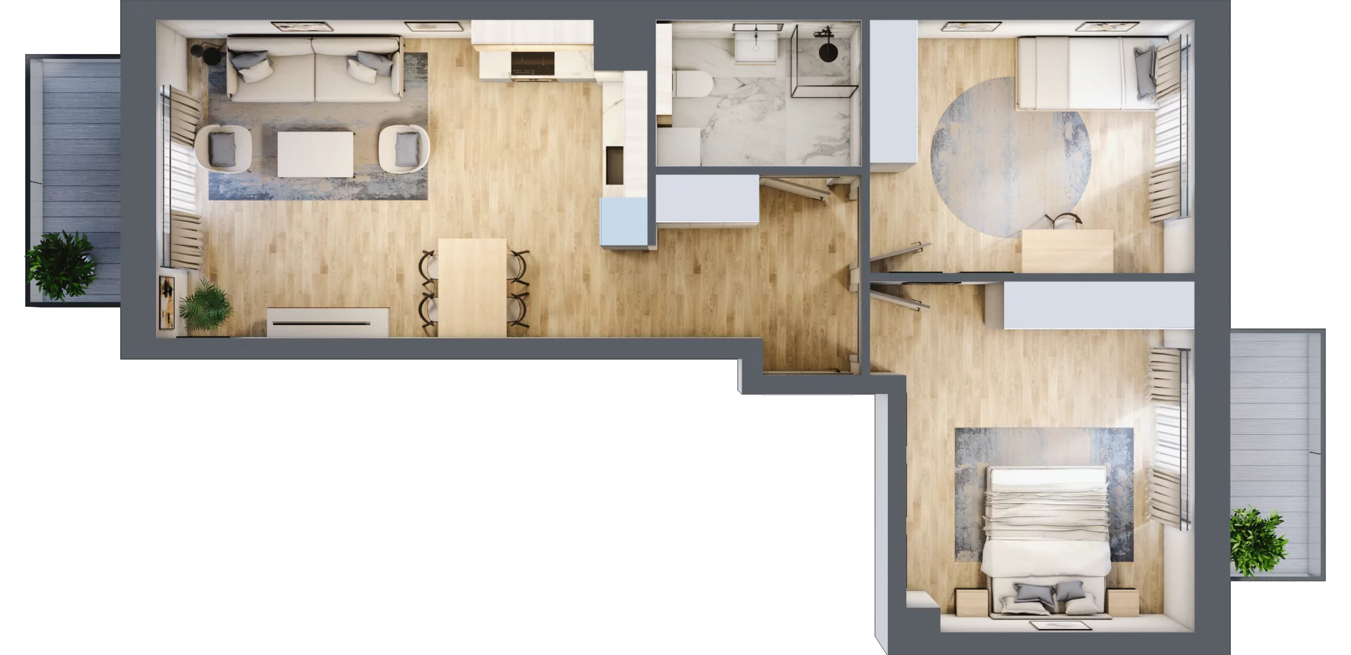 3 pokoje, mieszkanie 65,04 m², piętro 1, oferta nr B41, Maratońska 49, Łódź, Polesie, Retkinia, ul. Maratońska 49