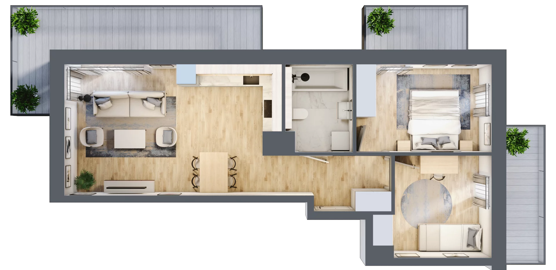 3 pokoje, mieszkanie 58,46 m², piętro 4, oferta nr B19, Maratońska 49, Łódź, Polesie, Retkinia, ul. Maratońska 49