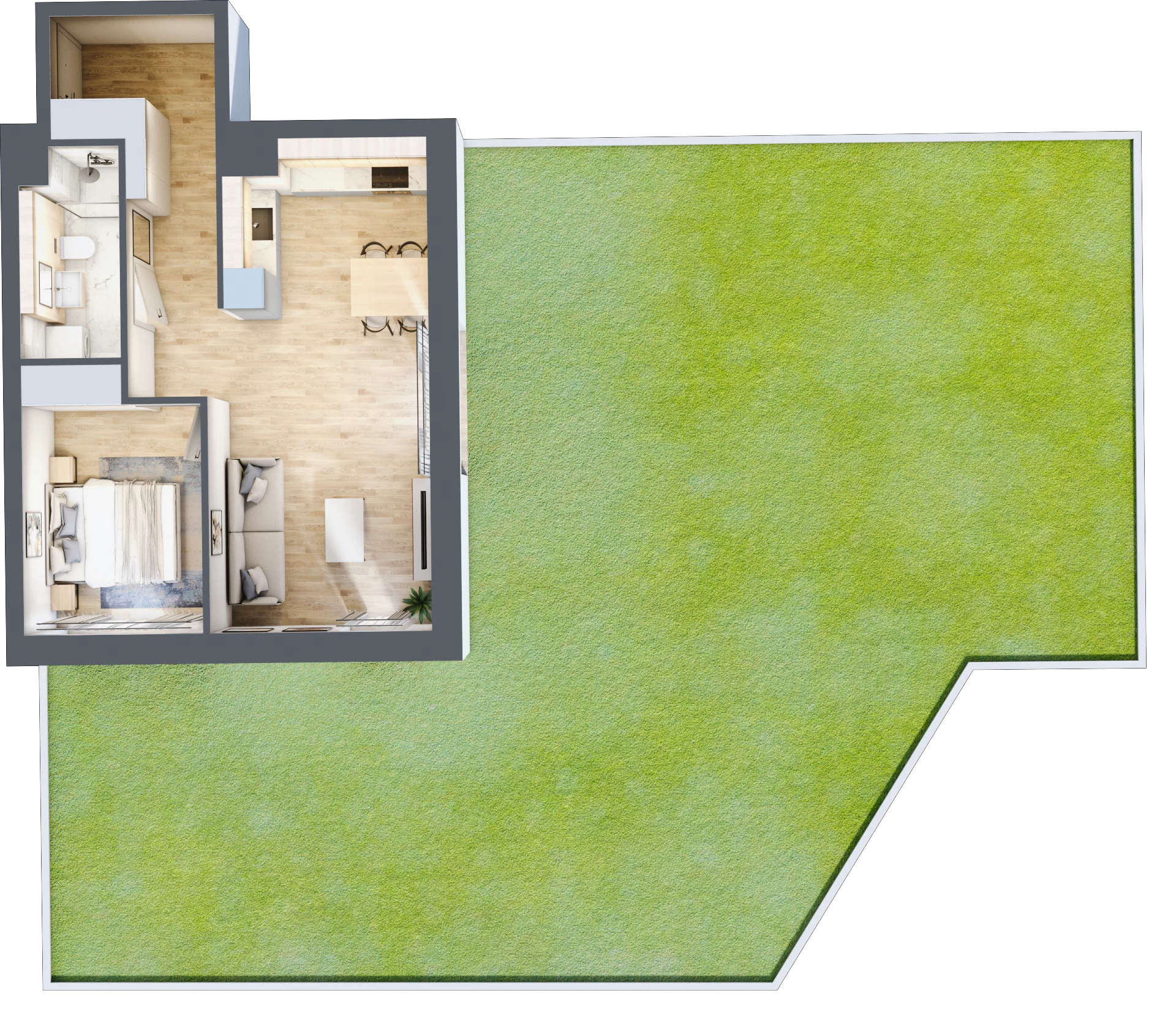 2 pokoje, apartament 47,10 m², parter, oferta nr B55, Maratońska 49, Łódź, Polesie, Retkinia, ul. Maratońska 49