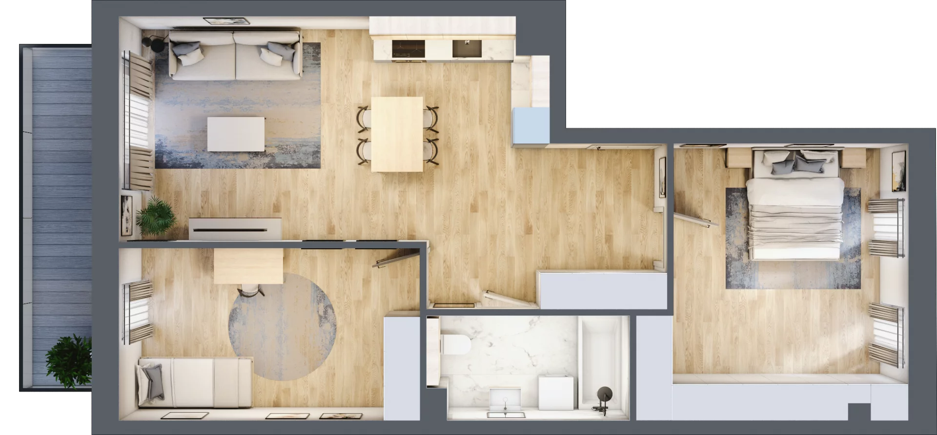 3 pokoje, apartament 73,20 m², piętro 3, oferta nr C21, Maratońska 49, Łódź, Polesie, Retkinia, ul. Maratońska 49