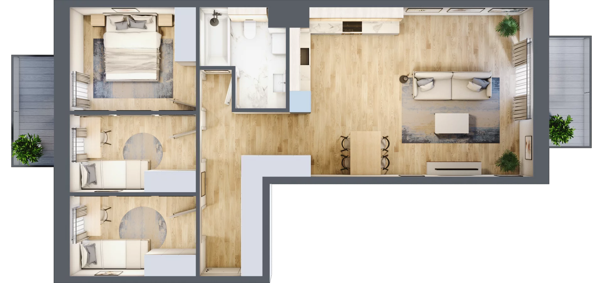 4 pokoje, apartament 75,85 m², piętro 4, oferta nr C44, Maratońska 49, Łódź, Polesie, Retkinia, ul. Maratońska 49