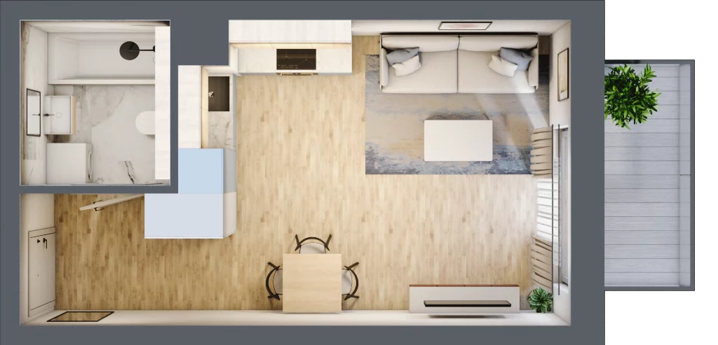 1 pokój, apartament 29,51 m², piętro 1, oferta nr C30, Maratońska 49, Łódź, Polesie, Retkinia, ul. Maratońska 49