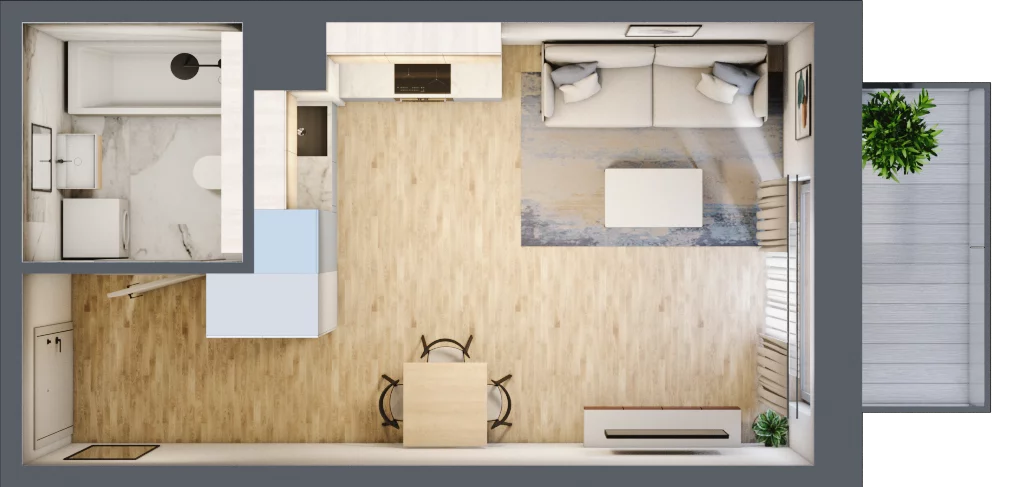 1 pokój, apartament 30,14 m², piętro 4, oferta nr C45, Maratońska 49, Łódź, Polesie, Retkinia, ul. Maratońska 49