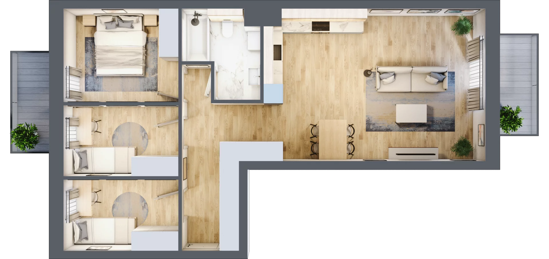 4 pokoje, apartament 74,98 m², piętro 1, oferta nr C29, Maratońska 49, Łódź, Polesie, Retkinia, ul. Maratońska 49