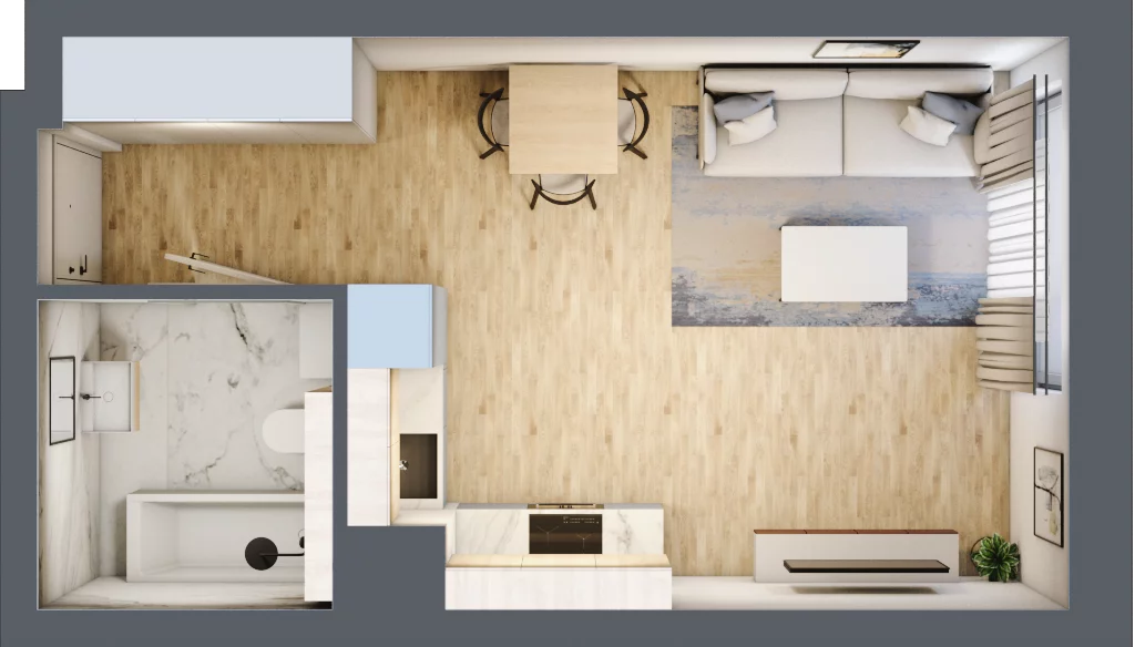1 pokój, apartament 29,45 m², piętro 3, oferta nr C61, Maratońska 49, Łódź, Polesie, Retkinia, ul. Maratońska 49