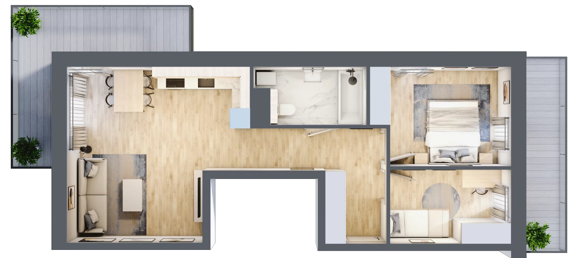 3 pokoje, mieszkanie 58,70 m², piętro 4, oferta nr C14, Maratońska 49, Łódź, Polesie, Retkinia, ul. Maratońska 49