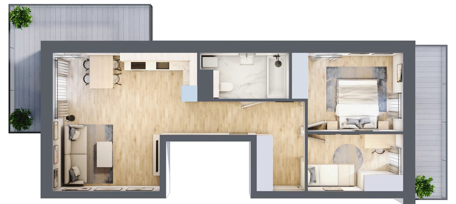 3 pokoje, apartament 58,17 m², piętro 2, oferta nr C8, Maratońska 49, Łódź, Polesie, Retkinia, ul. Maratońska 49