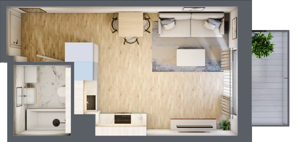 1 pokój, mieszkanie 29,54 m², piętro 4, oferta nr C46, Maratońska 49, Łódź, Polesie, Retkinia, ul. Maratońska 49