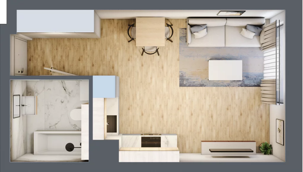 1 pokój, mieszkanie 29,09 m², piętro 1, oferta nr C53, Maratońska 49, Łódź, Polesie, Retkinia, ul. Maratońska 49