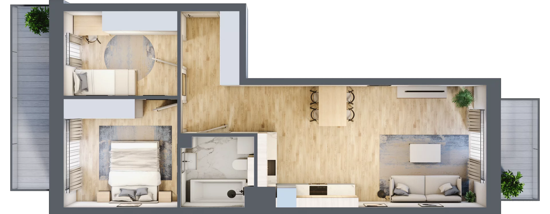 3 pokoje, apartament 60,42 m², piętro 4, oferta nr C66, Maratońska 49, Łódź, Polesie, Retkinia, ul. Maratońska 49