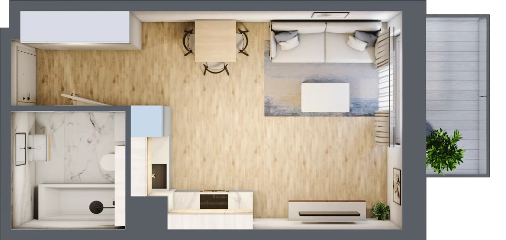 1 pokój, mieszkanie 30,05 m², piętro 4, oferta nr D41, Maratońska 49, Łódź, Polesie, Retkinia, ul. Maratońska 49