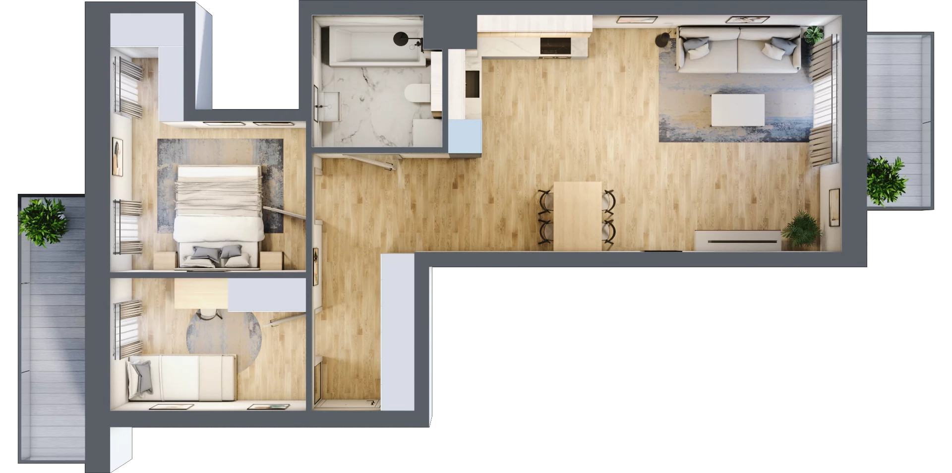 3 pokoje, apartament 65,02 m², piętro 3, oferta nr D14, Maratońska 49, Łódź, Polesie, Retkinia, ul. Maratońska 49