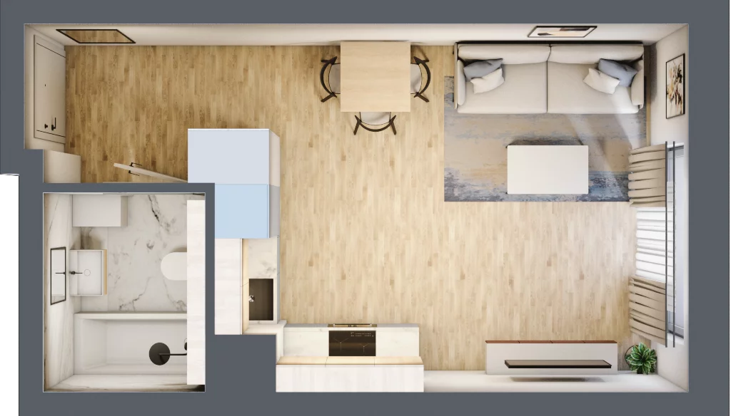 1 pokój, mieszkanie 28,92 m², piętro 3, oferta nr D16, Maratońska 49, Łódź, Polesie, Retkinia, ul. Maratońska 49