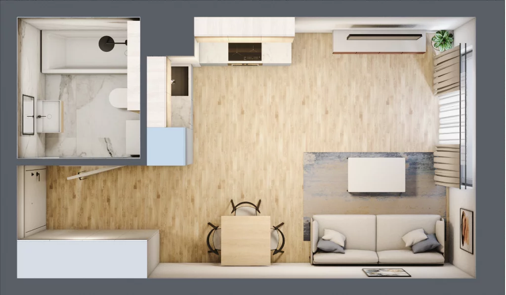 1 pokój, mieszkanie 28,69 m², piętro 1, oferta nr D28, Maratońska 49, Łódź, Polesie, Retkinia, ul. Maratońska 49
