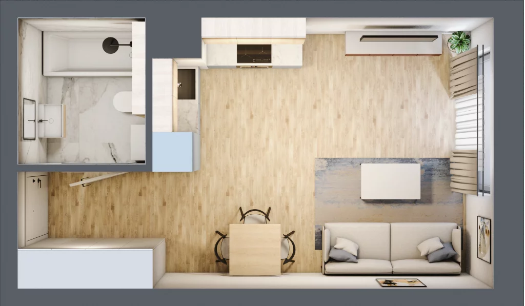 1 pokój, mieszkanie 28,69 m², piętro 2, oferta nr D32, Maratońska 49, Łódź, Polesie, Retkinia, ul. Maratońska 49