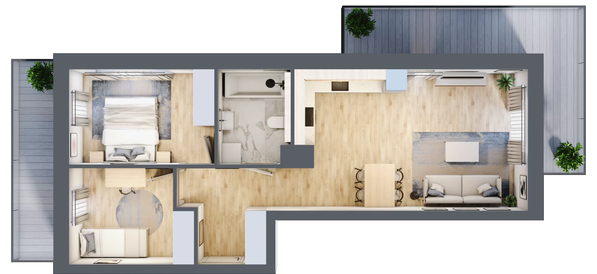 3 pokoje, mieszkanie 59,64 m², piętro 2, oferta nr D31, Maratońska 49, Łódź, Polesie, Retkinia, ul. Maratońska 49