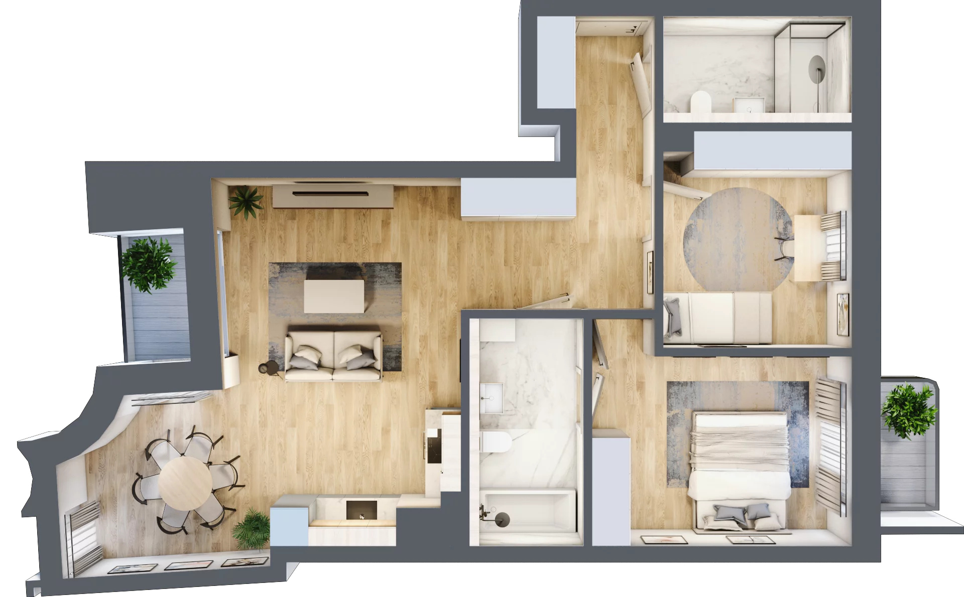 3 pokoje, apartament 75,28 m², piętro 2, oferta nr 58, Kamienica Garbary 68, Poznań, Stare Miasto, Garbary, ul. Garbary 68