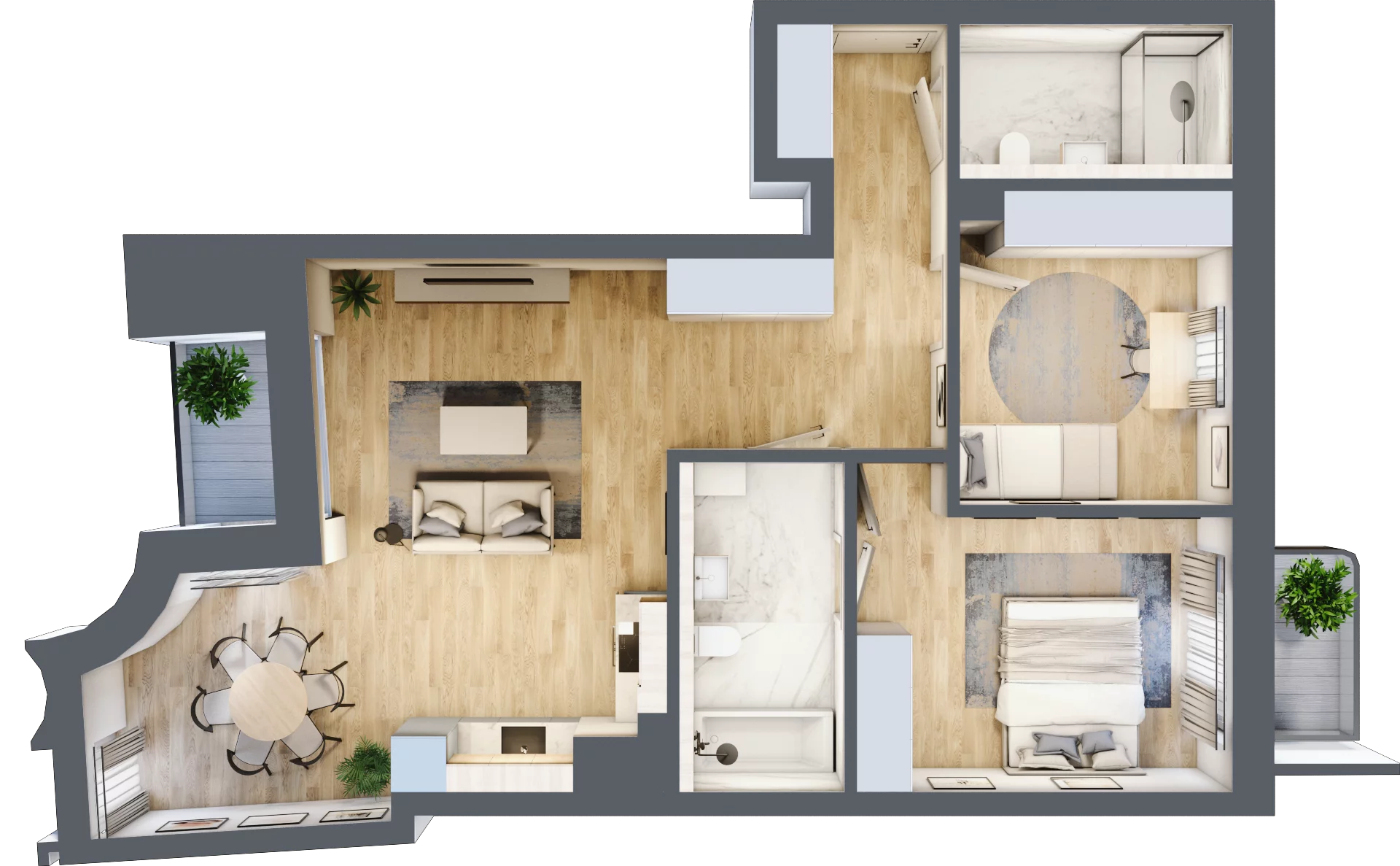 3 pokoje, mieszkanie 75,28 m², piętro 3, oferta nr 70, Kamienica Garbary 68, Poznań, Stare Miasto, Garbary, ul. Garbary 68
