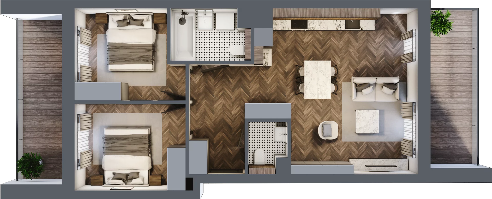 3 pokoje, mieszkanie 59,72 m², piętro 3, oferta nr A/1/3.5, Smardzewska 8, Poznań, Grunwald, Grunwald Południe, ul. Smardzewska 8