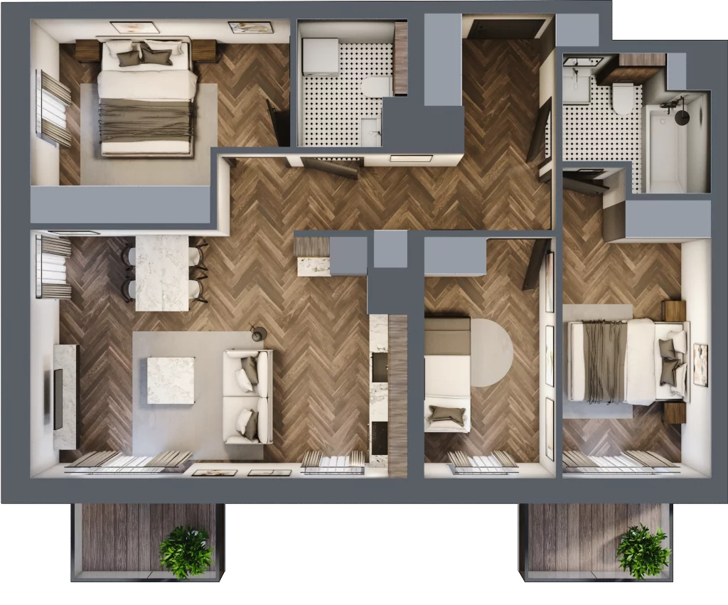 4 pokoje, apartament 73,16 m², piętro 5, oferta nr A/1/5.2, Smardzewska 8, Poznań, Grunwald, Grunwald Południe, ul. Smardzewska 8