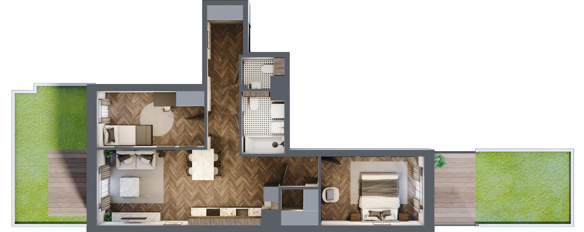 3 pokoje, mieszkanie 60,63 m², parter, oferta nr A/4/0.1, Smardzewska 8, Poznań, Grunwald, Grunwald Południe, ul. Smardzewska 8