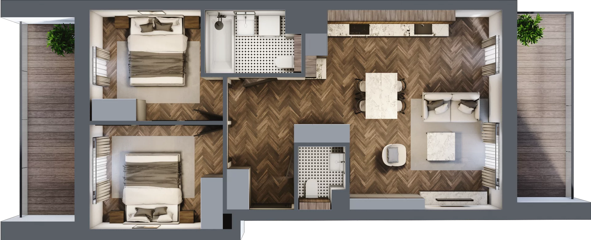 3 pokoje, mieszkanie 59,72 m², piętro 1, oferta nr A/3/1.4, Smardzewska 8, Poznań, Grunwald, Grunwald Południe, ul. Smardzewska 8