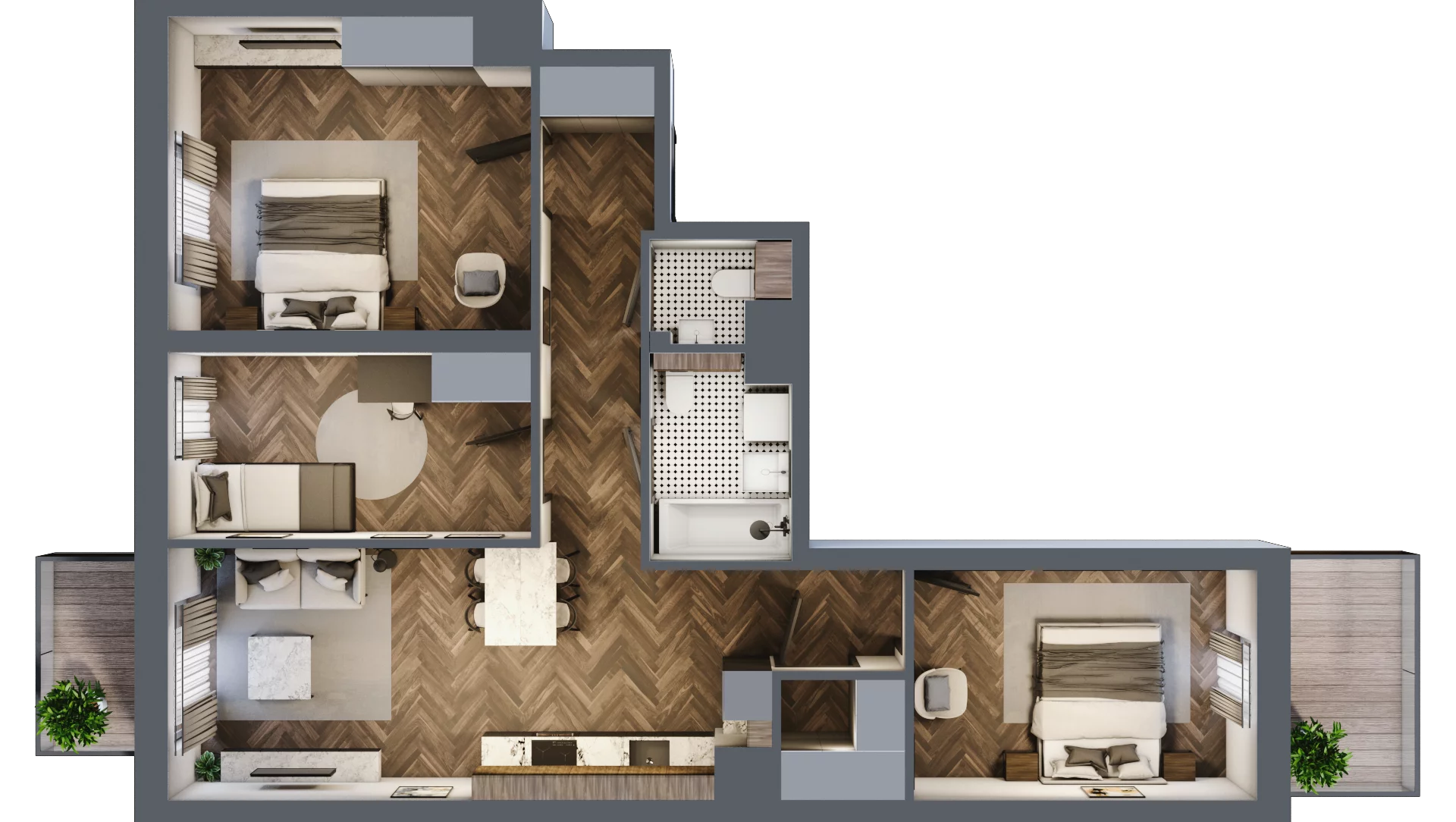 4 pokoje, apartament 76,69 m², piętro 1, oferta nr A/2/1.1, Smardzewska 8, Poznań, Grunwald, Grunwald Południe, ul. Smardzewska 8