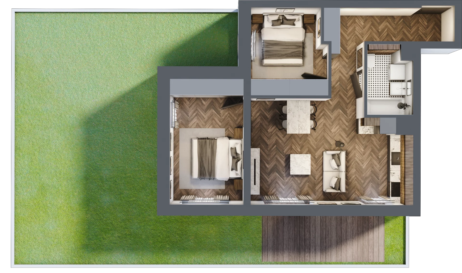3 pokoje, apartament 56,80 m², parter, oferta nr A/1/0.2, Smardzewska 8, Poznań, Grunwald, Grunwald Południe, ul. Smardzewska 8
