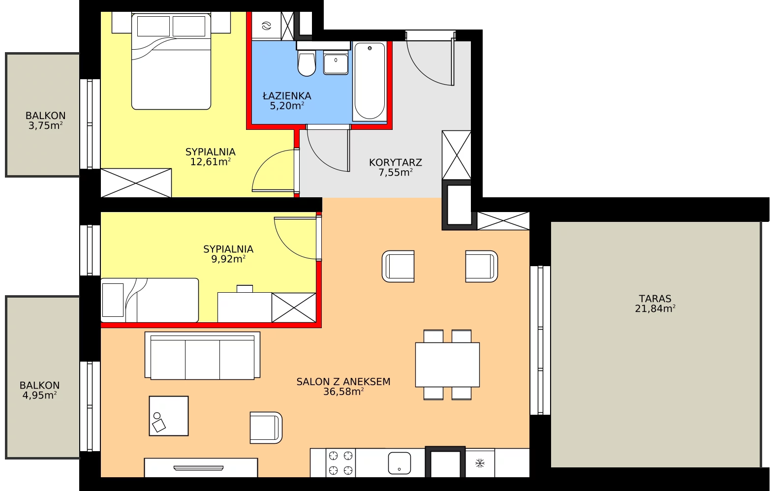Zalety mieszkania 71.86 m², A/4/5.1
