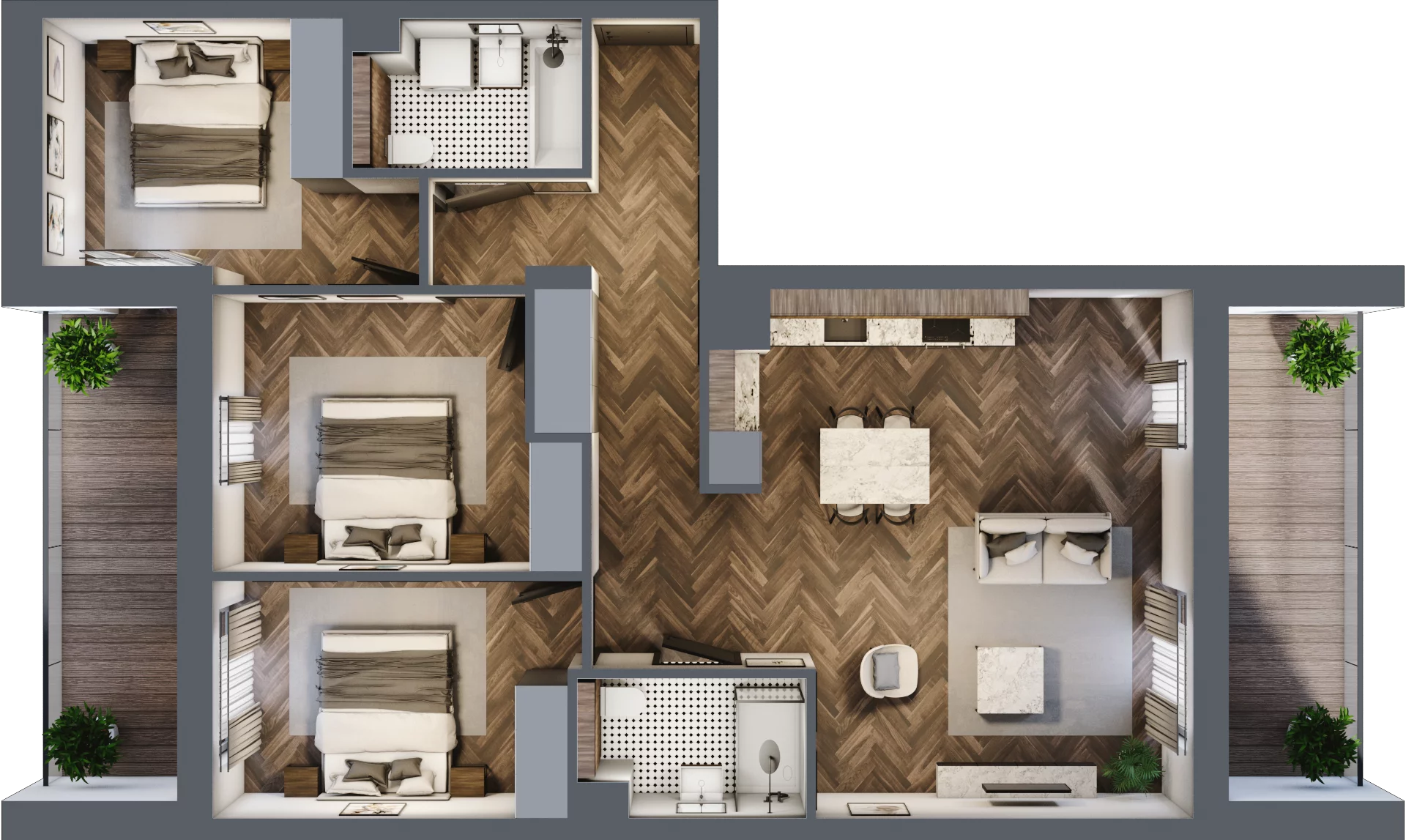 4 pokoje, apartament 85,76 m², piętro 1, oferta nr A/3/1.1, Smardzewska 8, Poznań, Grunwald, Grunwald Południe, ul. Smardzewska 8