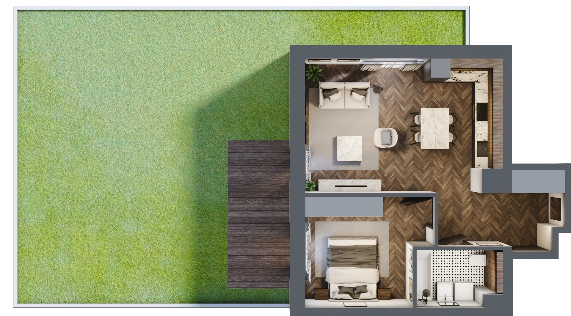 2 pokoje, apartament 47,94 m², parter, oferta nr A/1/0.1, Smardzewska 8, Poznań, Grunwald, Grunwald Południe, ul. Smardzewska 8