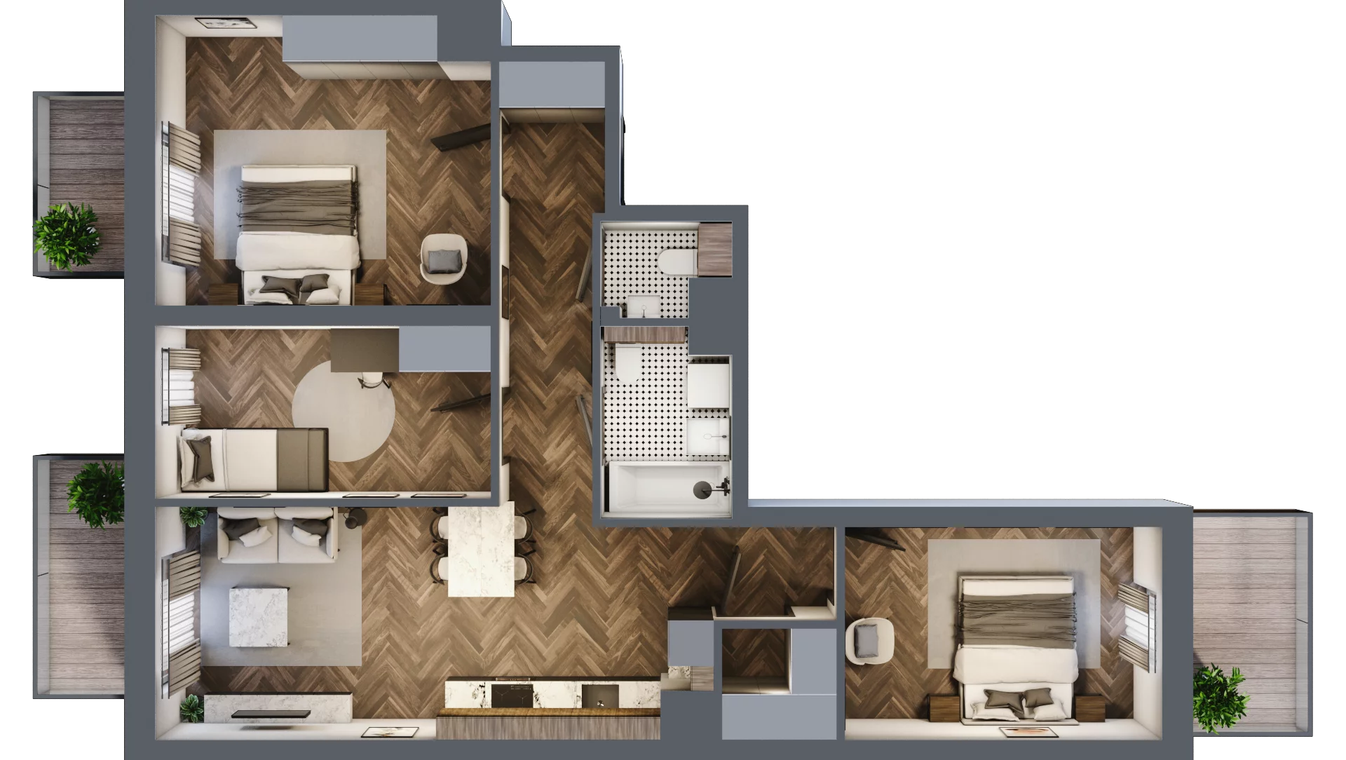 4 pokoje, apartament 76,69 m², piętro 4, oferta nr A/2/4.1, Smardzewska 8, Poznań, Grunwald, Grunwald Południe, ul. Smardzewska 8