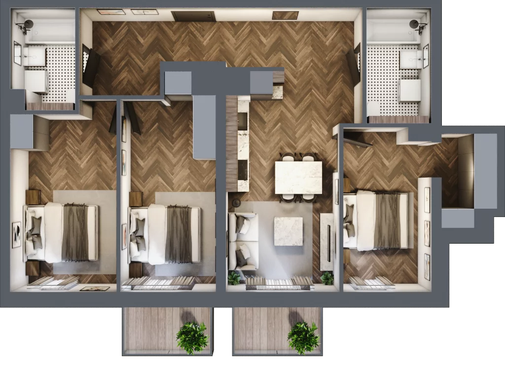 4 pokoje, apartament 80,64 m², piętro 1, oferta nr A/2/1.5, Smardzewska 8, Poznań, Grunwald, Grunwald Południe, ul. Smardzewska 8