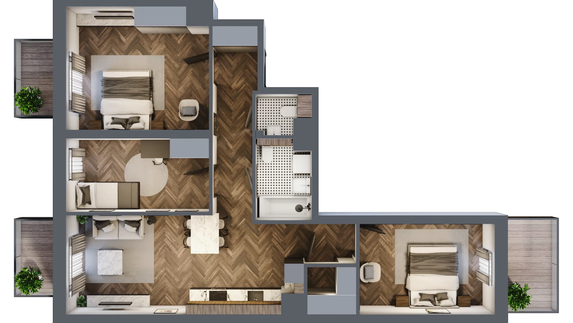 4 pokoje, apartament 76,69 m², piętro 3, oferta nr A/2/3.1, Smardzewska 8, Poznań, Grunwald, Grunwald Południe, ul. Smardzewska 8
