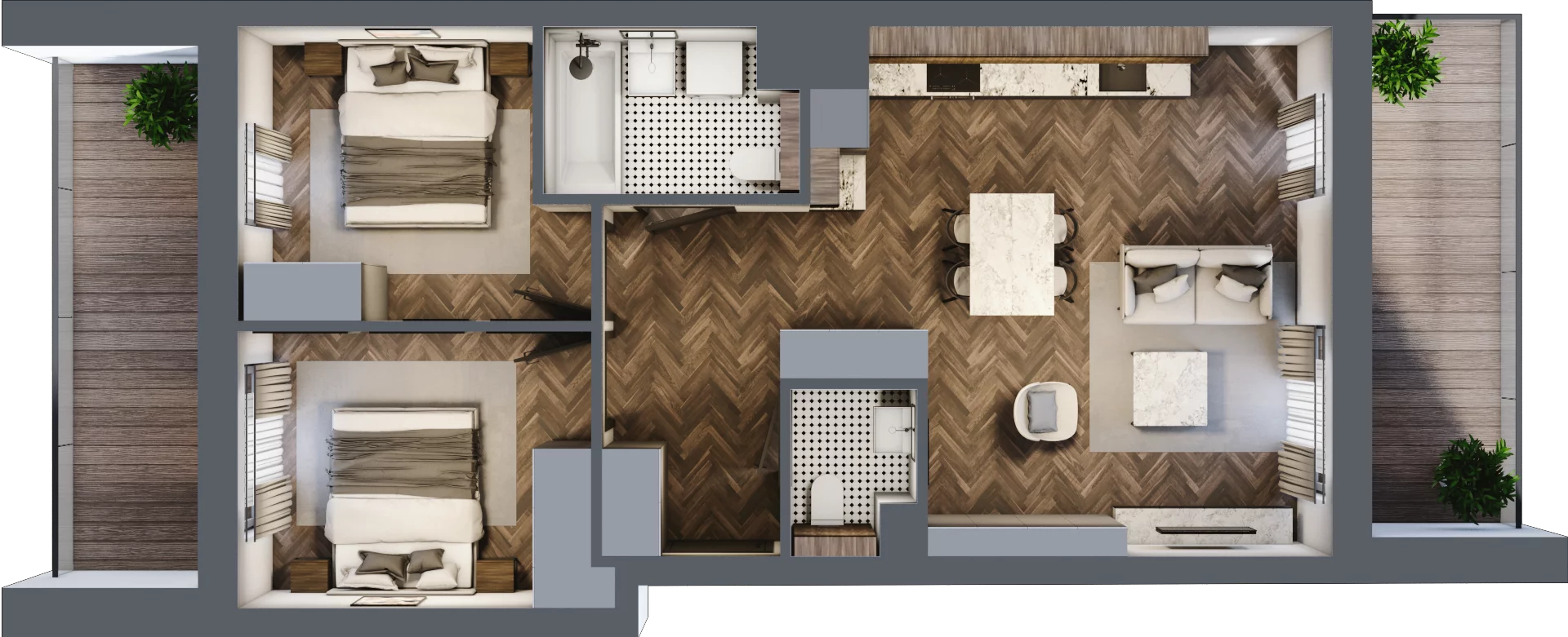 3 pokoje, mieszkanie 59,72 m², piętro 5, oferta nr A/3/5.4, Smardzewska 8, Poznań, Grunwald, Grunwald Południe, ul. Smardzewska 8