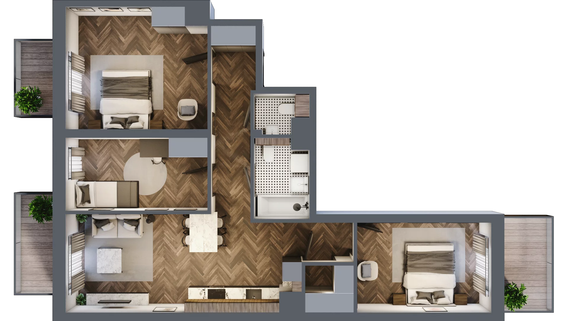4 pokoje, apartament 76,70 m², piętro 4, oferta nr A/4/4.1, Smardzewska 8, Poznań, Grunwald, Grunwald Południe, ul. Smardzewska 8