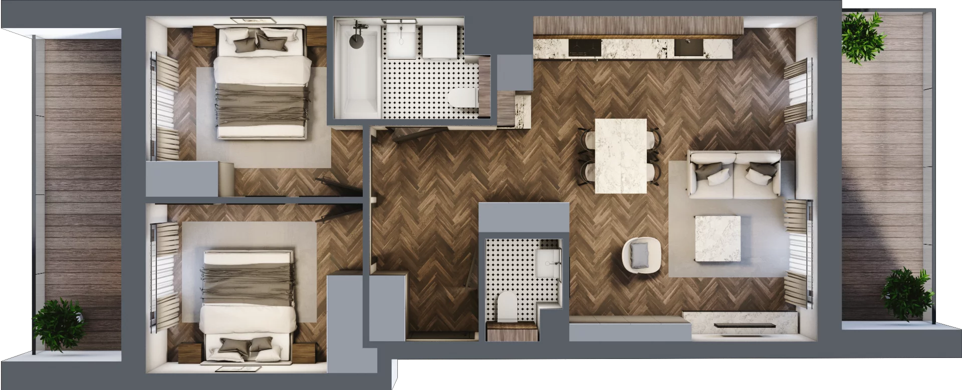 3 pokoje, mieszkanie 59,72 m², piętro 5, oferta nr A/1/5.4, Smardzewska 8, Poznań, Grunwald, Grunwald Południe, ul. Smardzewska 8