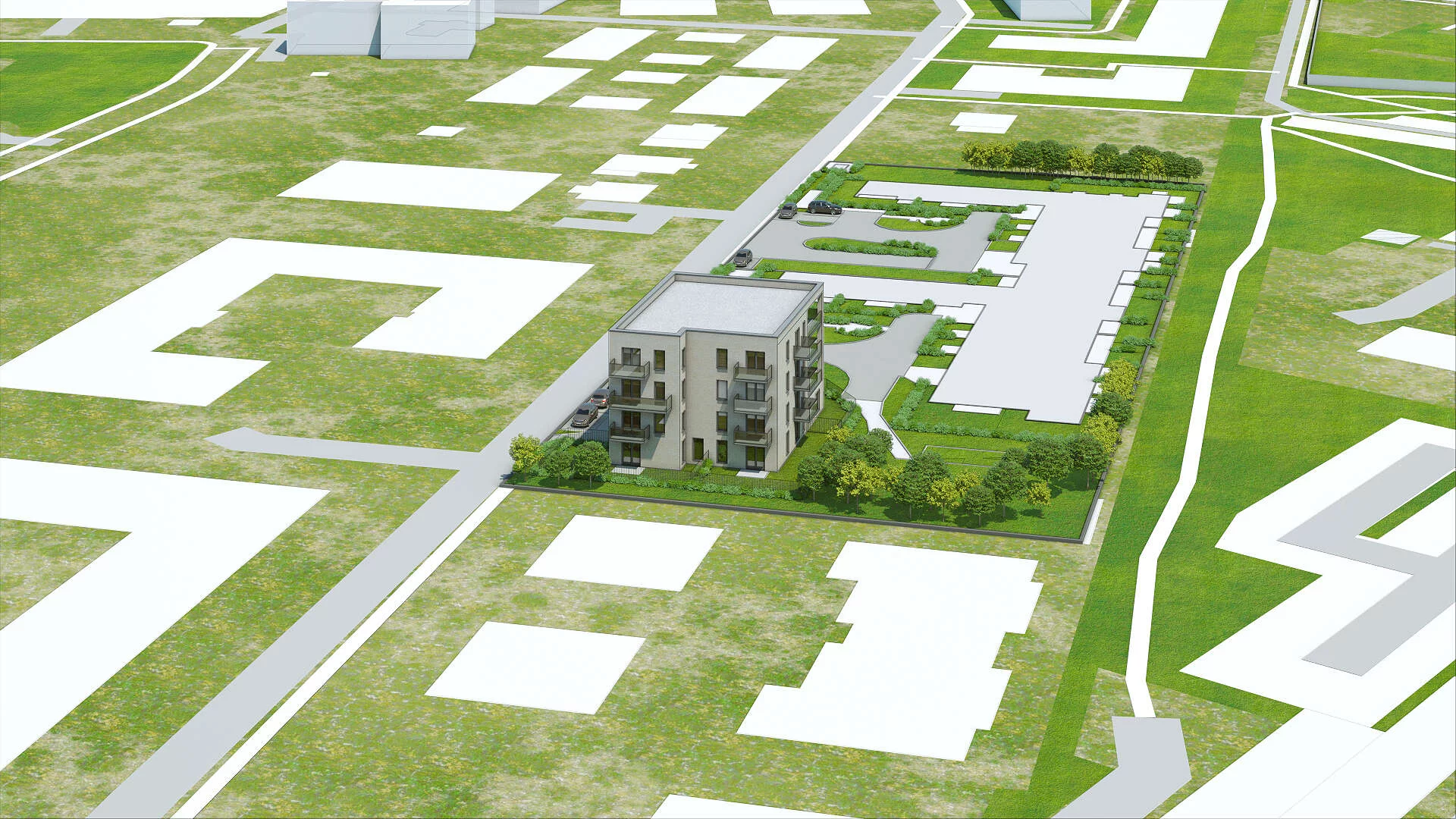Wirtualna makieta 3D apartamentu 57.87 m², B/0/1
