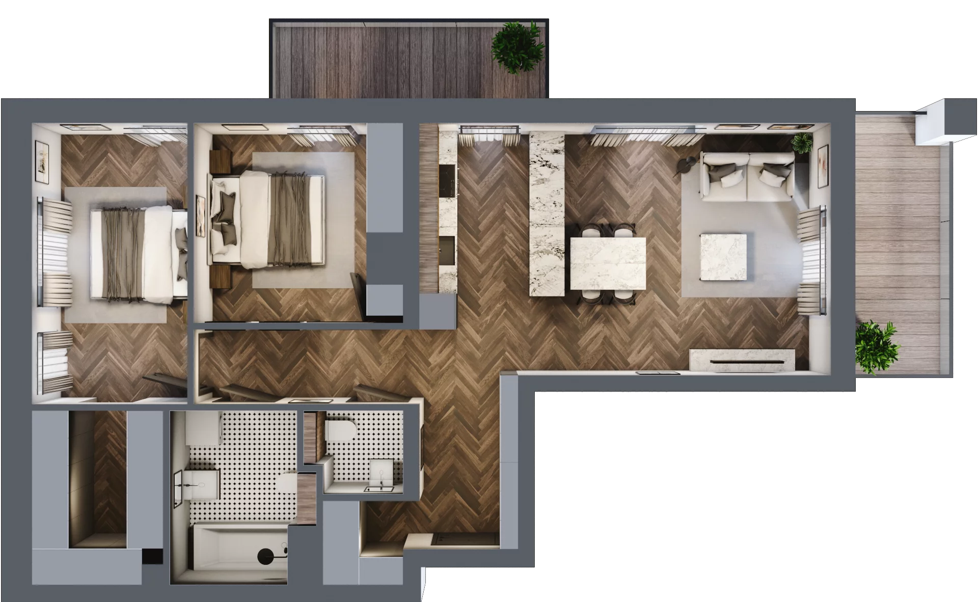 3 pokoje, mieszkanie 76,39 m², piętro 3, oferta nr B/3/4, Smardzewska 8, Poznań, Grunwald, Grunwald Południe, ul. Smardzewska 8