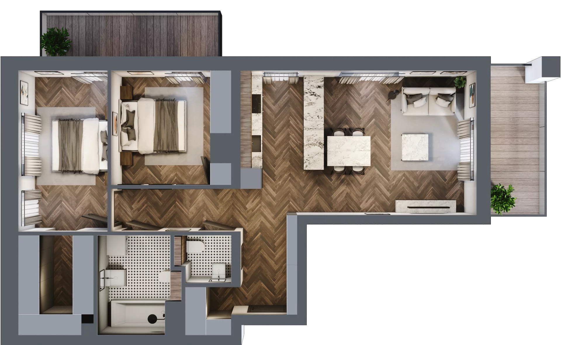 3 pokoje, apartament 76,40 m², piętro 2, oferta nr B/2/4, Smardzewska 8, Poznań, Grunwald, Grunwald Południe, ul. Smardzewska 8