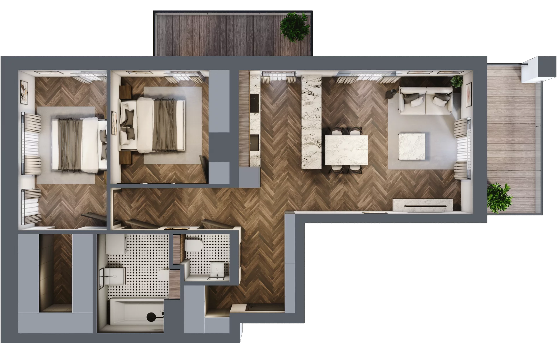 3 pokoje, apartament 76,53 m², piętro 1, oferta nr B/1/4, Smardzewska 8, Poznań, Grunwald, Grunwald Południe, ul. Smardzewska 8