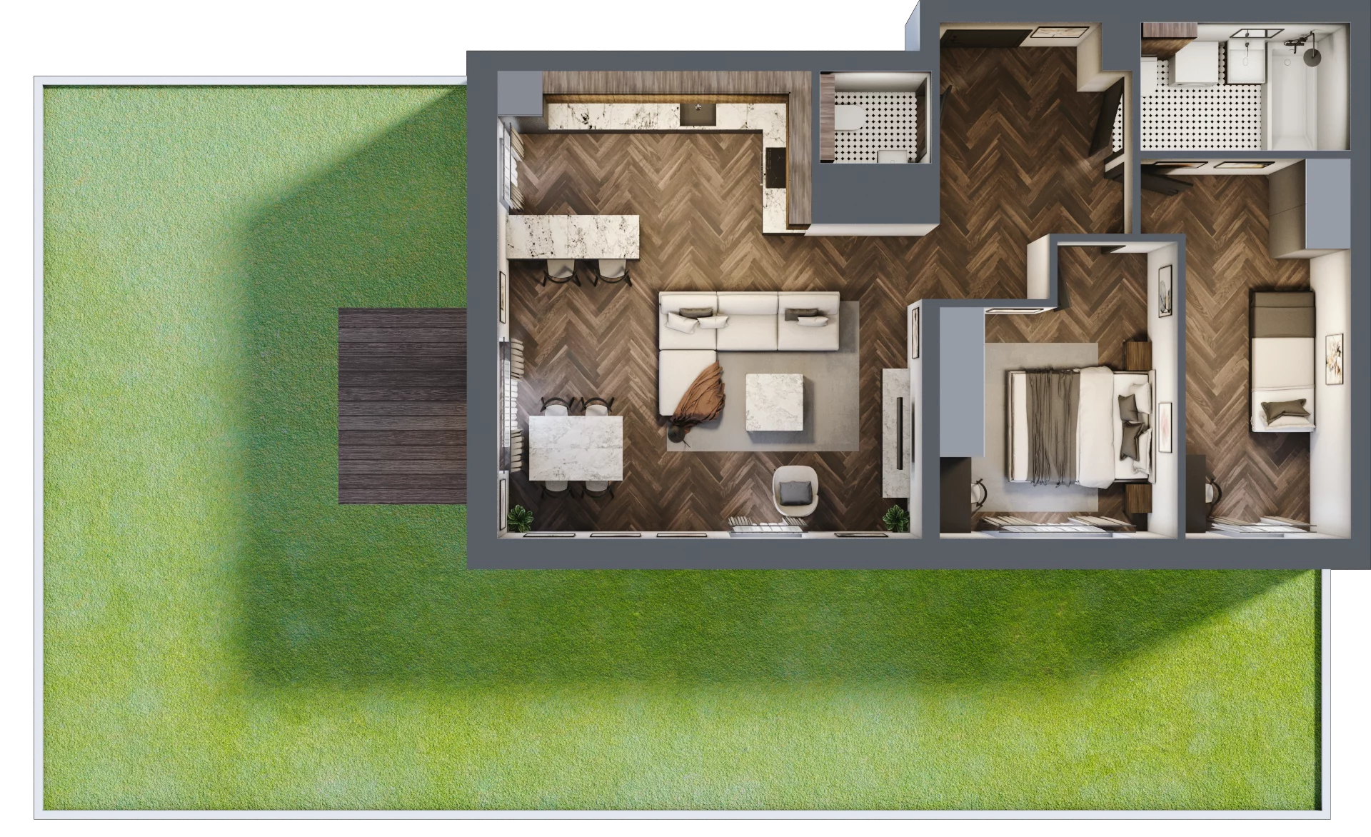 3 pokoje, apartament 70,27 m², parter, oferta nr B/0/2, Smardzewska 8, Poznań, Grunwald, Grunwald Południe, ul. Smardzewska 8