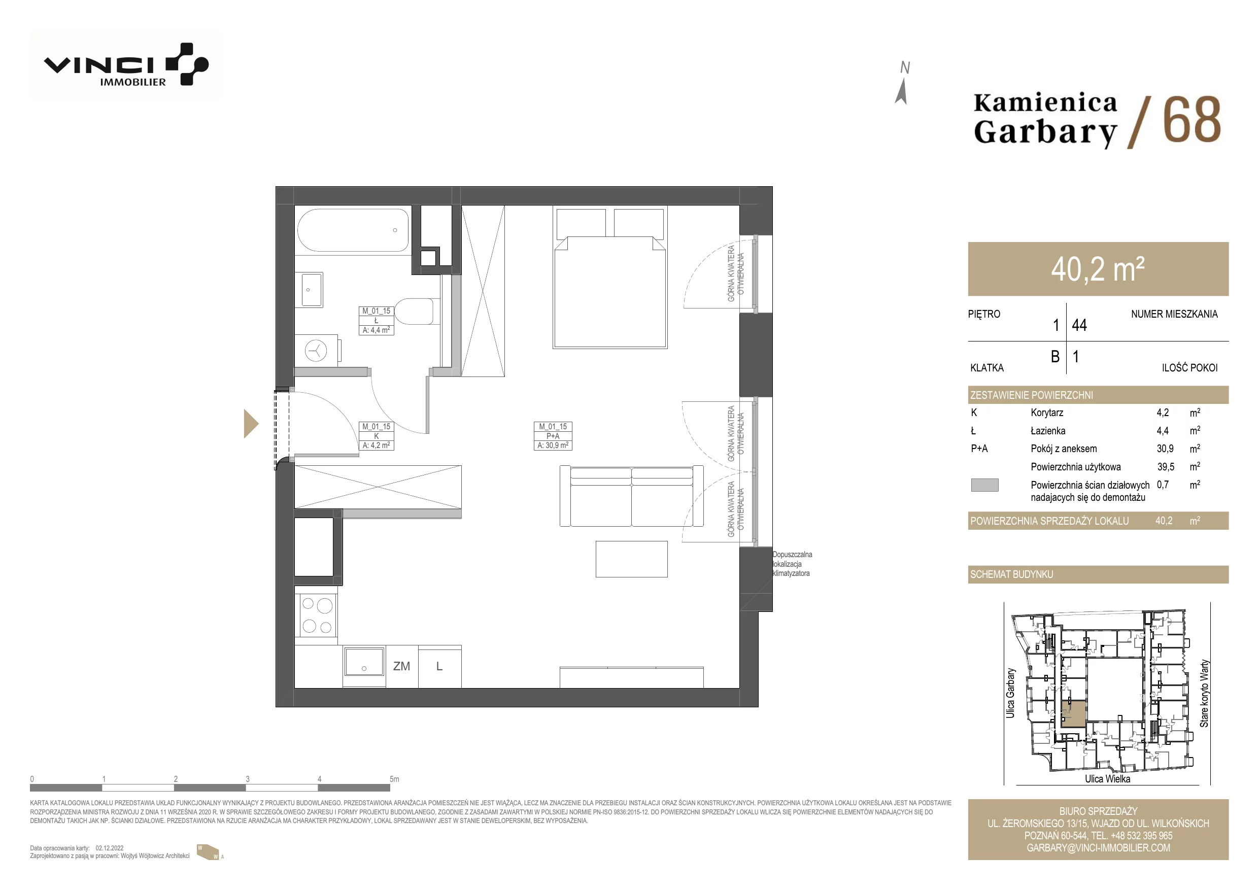 Apartament 40,21 m², piętro 1, oferta nr 44, Kamienica Garbary 68, Poznań, Stare Miasto, Garbary, ul. Garbary 68