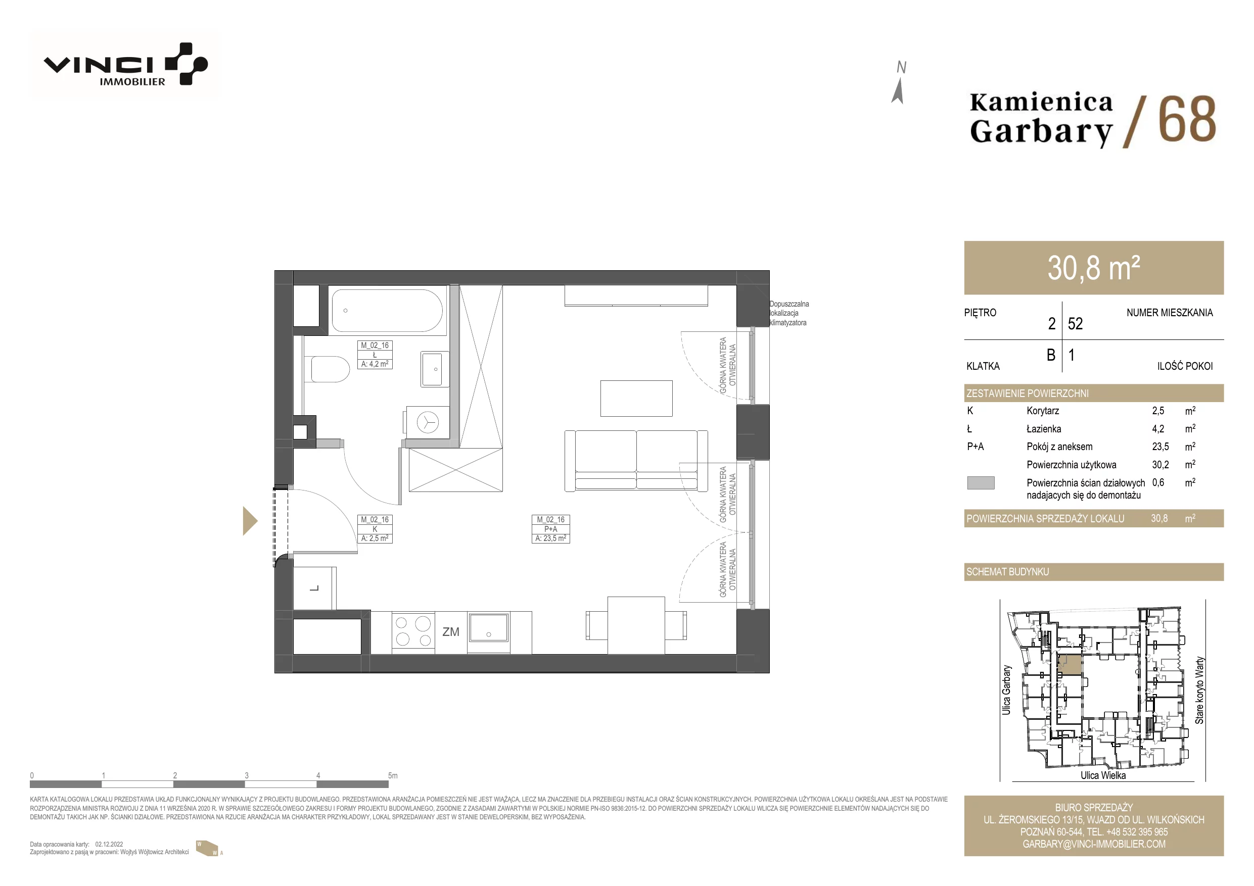 Apartament 30,77 m², piętro 2, oferta nr 52, Kamienica Garbary 68, Poznań, Stare Miasto, Garbary, ul. Garbary 68