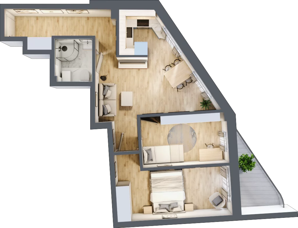 3 pokoje, mieszkanie 52,70 m², piętro 1, oferta nr 6, Kamienica przy ul. Starodomaszowskiej, Kielce, Centrum, ul. Starodomaszowska 38