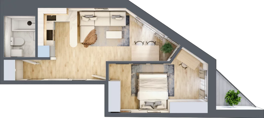 2 pokoje, mieszkanie 40,00 m², piętro 1, oferta nr 7, Kamienica przy ul. Starodomaszowskiej, Kielce, Centrum, ul. Starodomaszowska 38