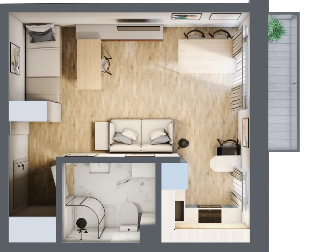 1 pokój, mieszkanie 27,30 m², piętro 2, oferta nr 10, Kamienica przy ul. Starodomaszowskiej, Kielce, Centrum, ul. Starodomaszowska 38