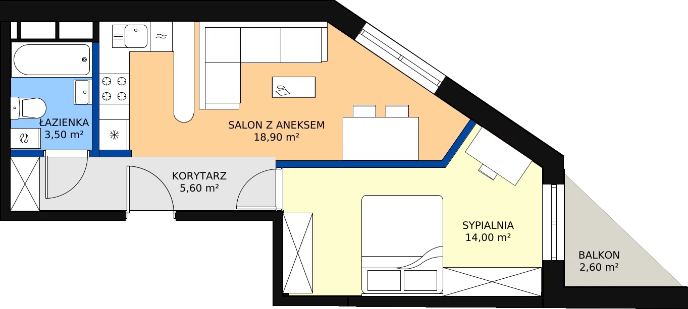 Zalety mieszkania 40 m², 13