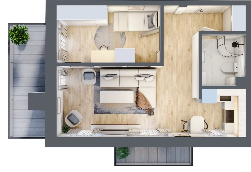 2 pokoje, mieszkanie 40,50 m², piętro 3, oferta nr 15, Kamienica przy ul. Starodomaszowskiej, Kielce, Centrum, ul. Starodomaszowska 38