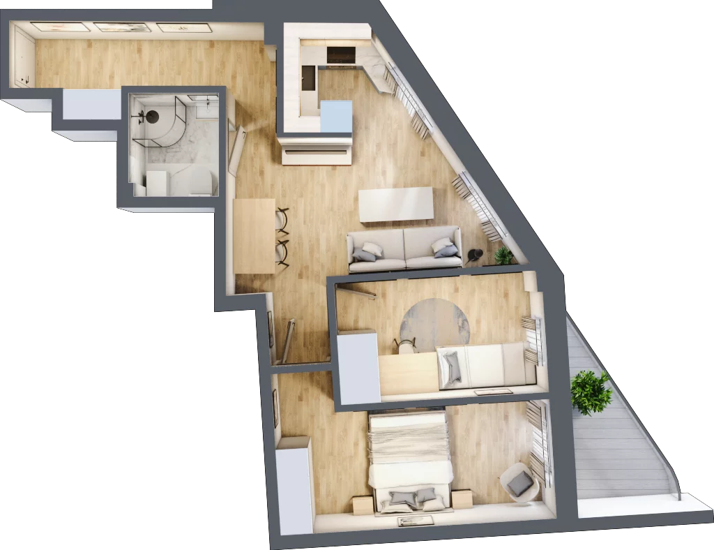 3 pokoje, mieszkanie 52,70 m², piętro 3, oferta nr 18, Kamienica przy ul. Starodomaszowskiej, Kielce, Centrum, ul. Starodomaszowska 38